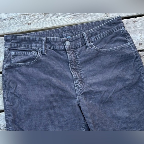 American Eagle AE Flex Original Straight Lived-in Corduroy Pants Gray 34x32 - Picture 3 of 9